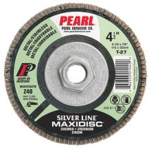 Pearl Abrasive Co. 1187 - 4-1/2 x 5/8-11 Silver Line™ Zirconia Maxidisc™Type 29 Shape Flap Disc