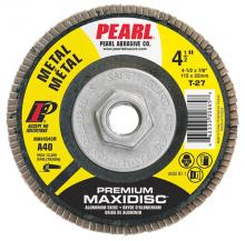 Pearl Abrasive Co. 1168 - 5 x 5/8-11 Premium AO Maxidisc™ Flap Discs for Metal, Type 27 Shape