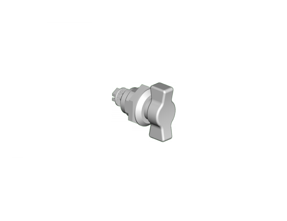 Quarter Turn Wing Knob Non-Locking (Chrome)