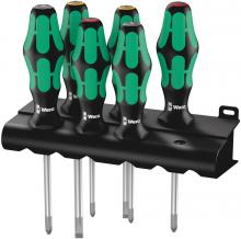 Wera Tools 05105622001 - 335/350/355/6 LASERTIP RACK SCREWDRIVER SET 6 PCS.