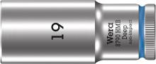 Wera Tools 05004541001 - 8790 HMB Deep (3/8" Drive Sockets - deep - 6-point) 3/8" Deep Socket SW 19 blue