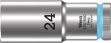 Wera Tools 05004563001 - 8790 HMC Deep (1/2" Drive Sockets - deep - 6-point) 1/2" Deep Socket SW 24 cyan