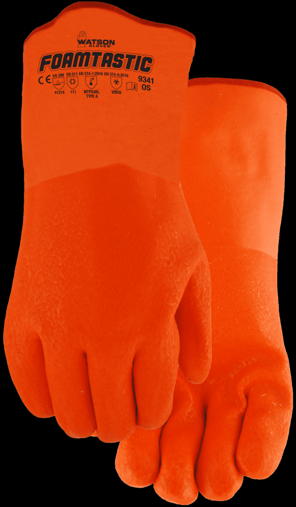 FOAMTASTIC MANCHETTE PVC ORANGE HAUTE VISIBILITÉ