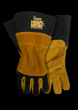 Watson Gloves 533-S - BLACK VELVET CUIR FENDU DE WAPITI - P