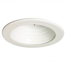 Galaxy Lighting 201WH - 4" Line Voltage Step Baffle Trim - White