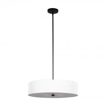 Galaxy Lighting 627343BK/WH - 20" Semi-Flush/Pendant BK-HO/WH-SHA