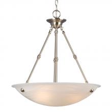 Galaxy Lighting 815120BN - CHANDELIER BN 20" MARBLEDGLASS