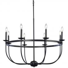 Galaxy Lighting 825826BK - 8L Chandelier BK