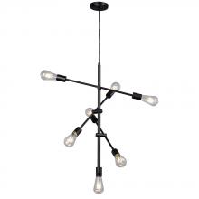 Galaxy Lighting 926331BK - 7L Pendant BK