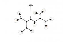 Elegant 1712G60BK - Cavoli 60 Inch Chandelier in Black