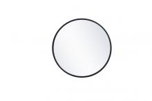 Elegant MR4818BL - Metal Frame Round Mirror 18 Inch in Blue