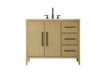 Elegant VF29342MHB - 42 inch Single Bathroom Vanity in Honey Brown