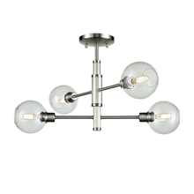 DVI Lighting DVP20812SN/CH-CL - Ocean Drive 4 Light Large Semi-Flush Mount