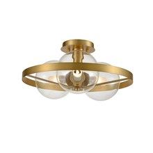 DVI Lighting DVP27011VBR-CL - Courcelette 3 Light Semi-Flush Mount