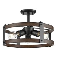 DVI Lighting DVP40312GR+IW - Oakhurst 3 Light Semi-Flush Mount