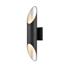 DVI Lighting DVP43071SS+BK - Brecon Outdoor Cylinder 20 Inch Sconce