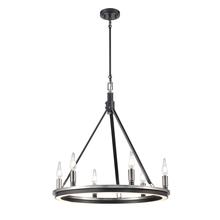 DVI Lighting DVP46326SN+GR-CCT - Aletheia Hybrid CCT 6 Light Chandelier