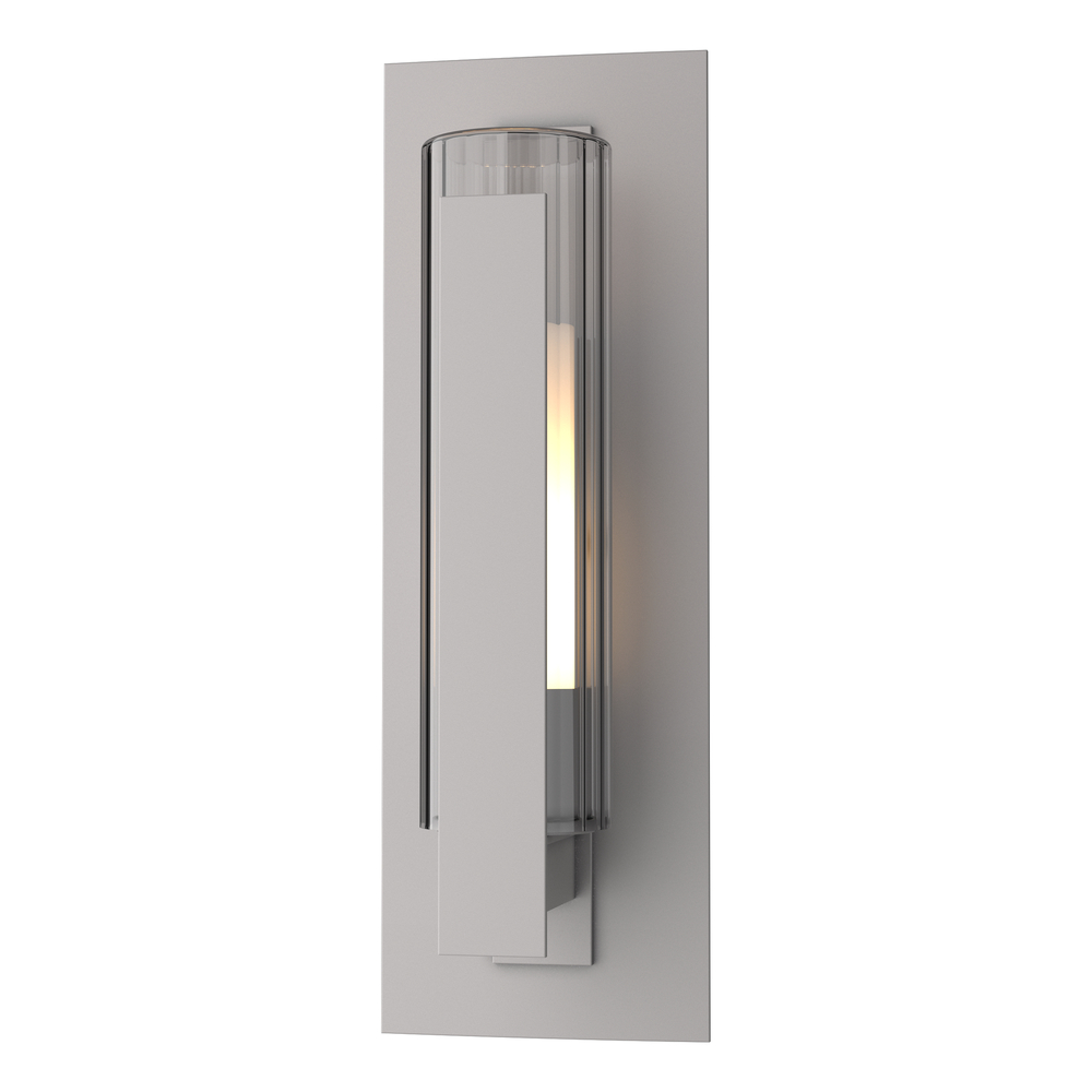 Vertical Bar Fluted Glass Small Outdoor Sconce