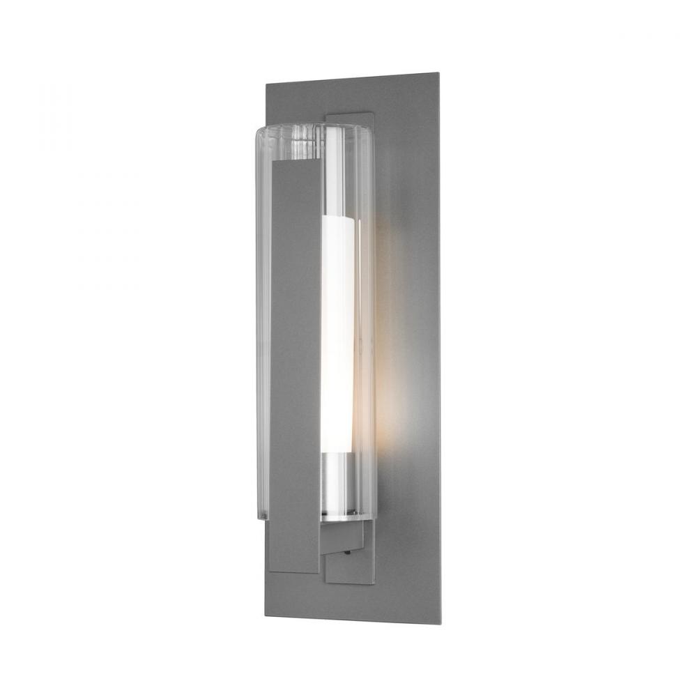 Vertical Bar Fluted Glass Medium Outdoor Sconce