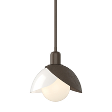 Hubbardton Forge - Canada 181184-SKT-MULT-05-BB0757 - Brooklyn Double Shade Art Glass Mini Pendant