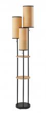 AFJ - Adesso 4305-12 - Trio Floor Lamp-Black and Antique Brass