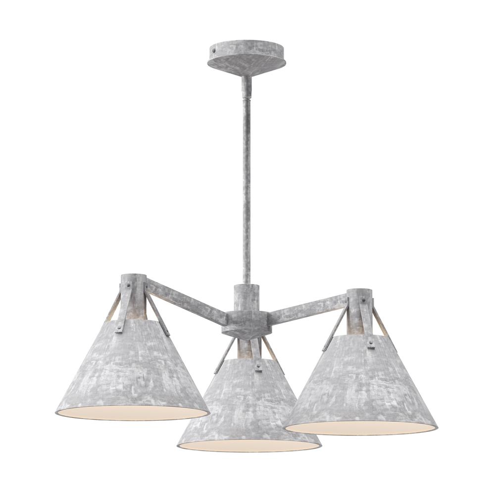 Archer 25-in Steel Shade 3 Lights Chandeliers