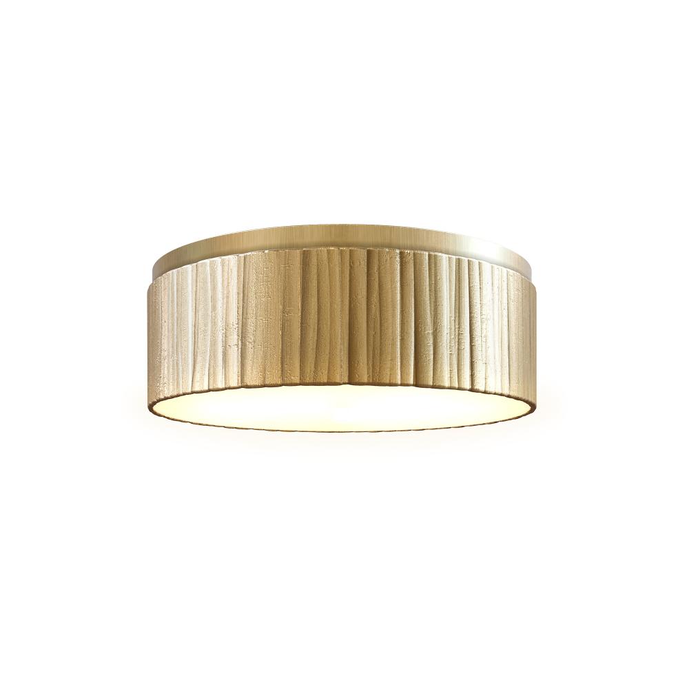 Kensington 12-in Vintage Brass LED Flush Mount