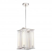 Alora Lighting PD339415PNCR - Sabre 11-in Polished Nickel/Ribbed Glass LED Pendant