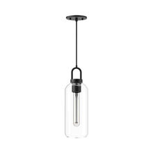 Alora Lighting PD401505MBCL - Soji 5-in Clear Glass/Matte Black 1 Light Pendant