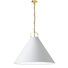 Dainolite PCN-321P-AGB-790 - 1 Light Incandescent Pendant, Aged Brass with White Shade