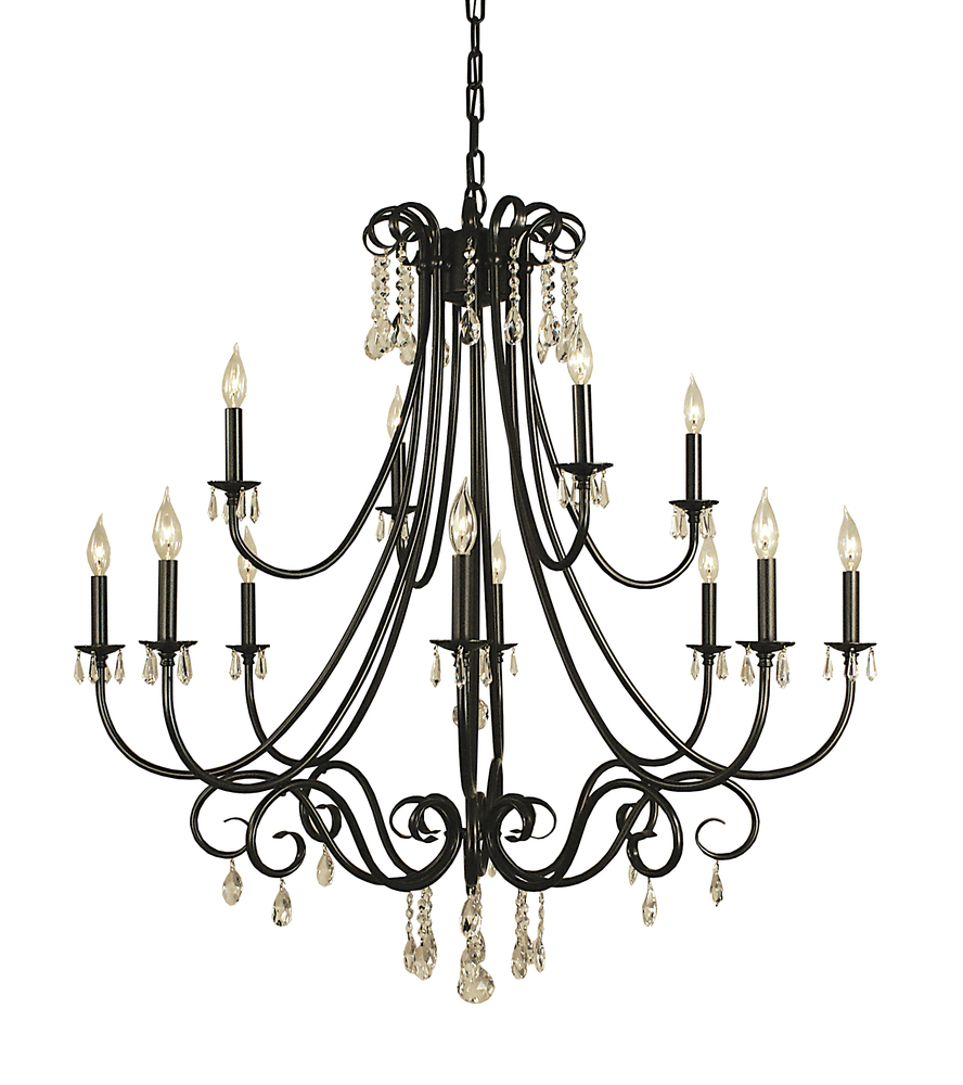 12-Light Brushed Nickel Liebestraum Foyer Chandelier