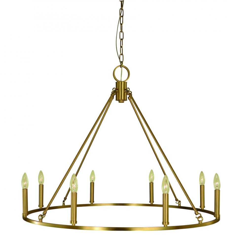 8-Light Brushed Nickel Midtown Dining Chandelier