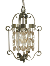 Framburg 2921 BN - 1-Light Brushed Nickel Naomi Mini Chandelier