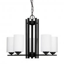 Russell Lighting 129-615/BLK - Iris Chandeliers Black