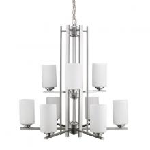 Russell Lighting 129-709/BCH - Iris Chandeliers Brushed Chrome