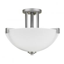 Russell Lighting 329-714/BCH - Iris Semi Flush Mount Brushed Chrome