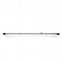 Russell Lighting LP1135/BK - Allure - LED 3 CCT Linear Pendant in Black with Ribbed Glass