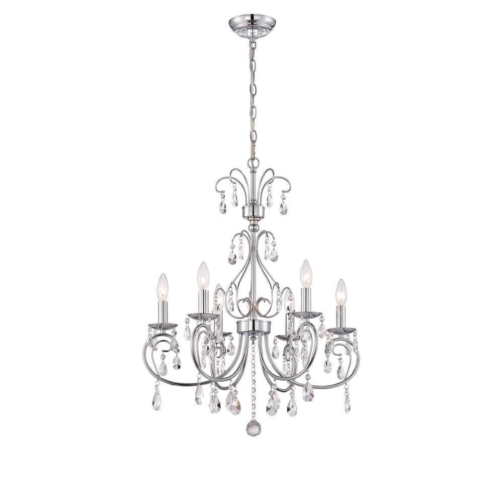 Kothari Collection 6-Light Chrome Chandelier