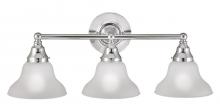 World Imports WI7027308 - Asten Collection 3-Light Chrome Bath Bar Light