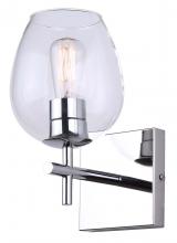 Canarm IVL1019A01CH - Cain 5.75 in. 1 Light Chrome Sconce with Clear Glass Shade