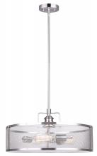 Canarm ICH626A03BN20 - BECKETT, 3 Lt 20" Rod Chandelier, Metal Shade,100W Type A, 20" W x 18 1/4" - 60 1/4"