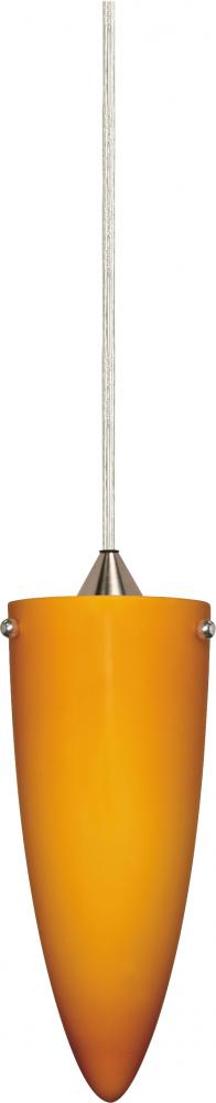 1 Light - 4" - Halogen Pendant - Butterscotch Cone