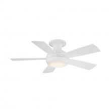 WAC Smart Fan Collection F-034L-MW - Odyssey Flush 44" Matte White WITH LUMINAIRE