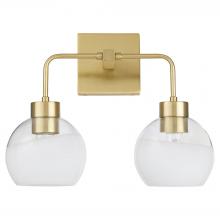 Quorum 532-2-180 - Lacy 2 Light with Layered White Glass, Aged Brass