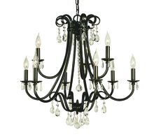 Framburg 2999 MBLACK - 9-Light Matte Black Liebestraum Dining Chandelier