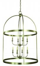 Framburg 5648 SP - 8-Light Satin Pewter Heidelberg Foyer Chandelier