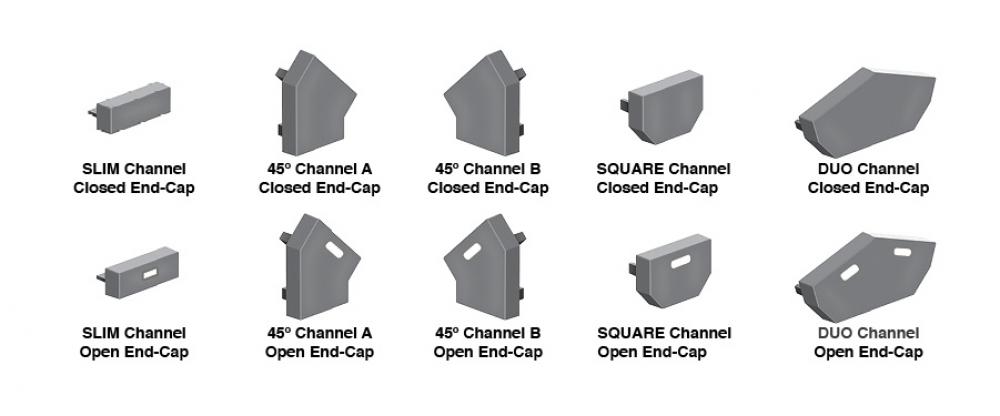 CHROMAPATH - 45 Deg. End-cap - Three (3) pack