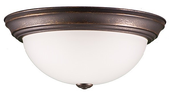 Laredo- 3-Light White Glass Ceiling Dome - RB