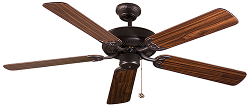 Caliber - 52'' 5-Blade RB Fan W Oak/Walnut Blades