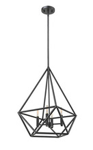 HOMEnhancements 70016 - Vivio Vega 4-Light Cage Pendant - Matte Black